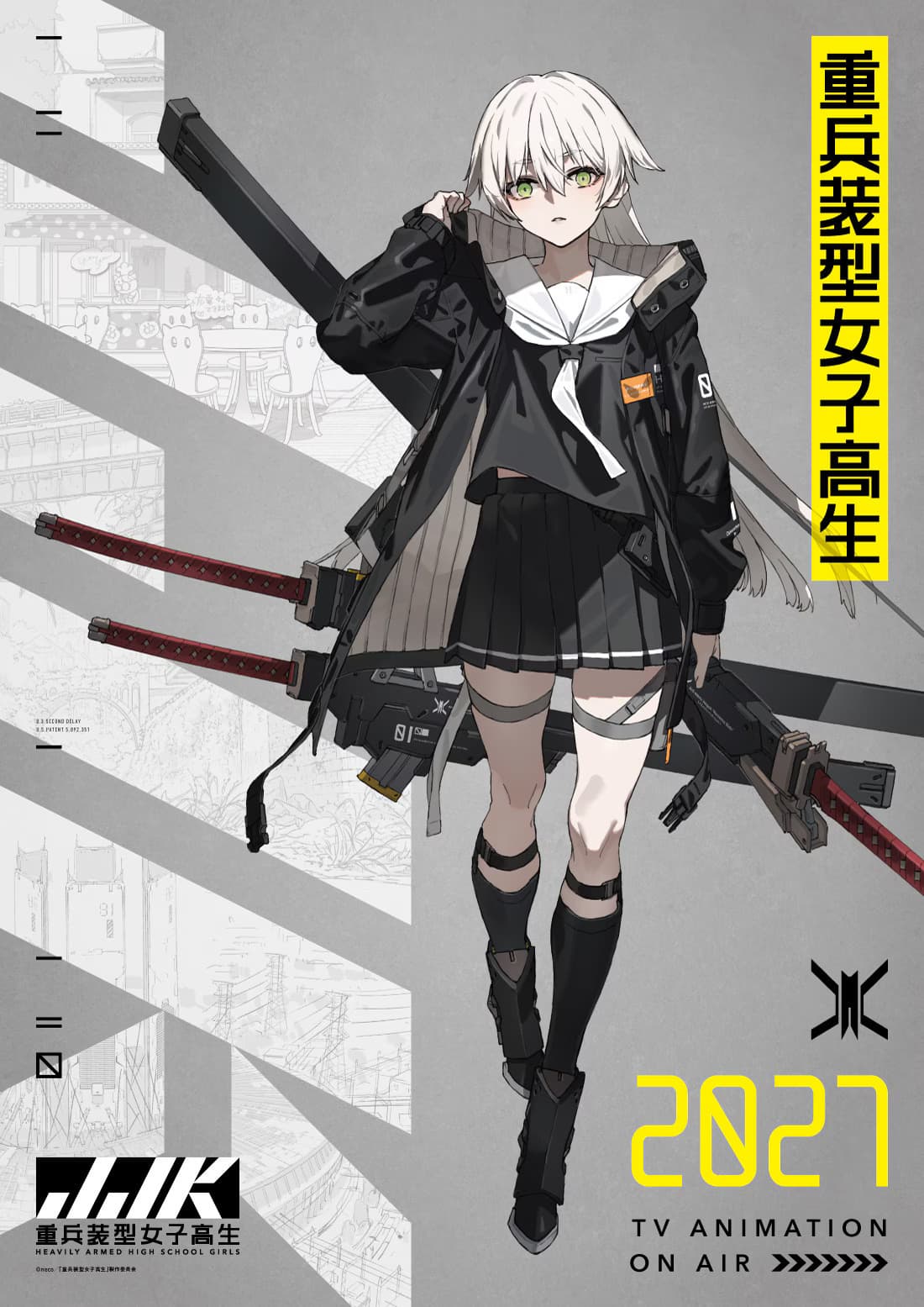 Projeto multimídia Heavily Armed High School Girls ganha adaptação em anime para TV em 2027